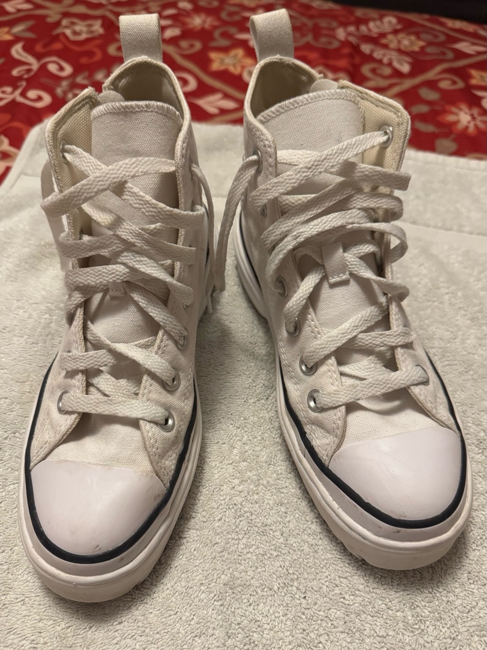 Converse White High-Top Canvas Sneakers